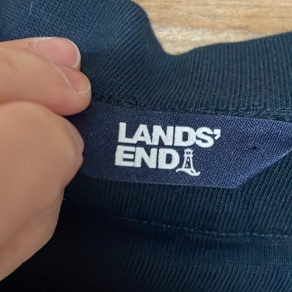 Lands' End size 16 Navy Blue 100% Cotton Pencil Mini Skirt with Built-in Shorts - Picture 2 of 9